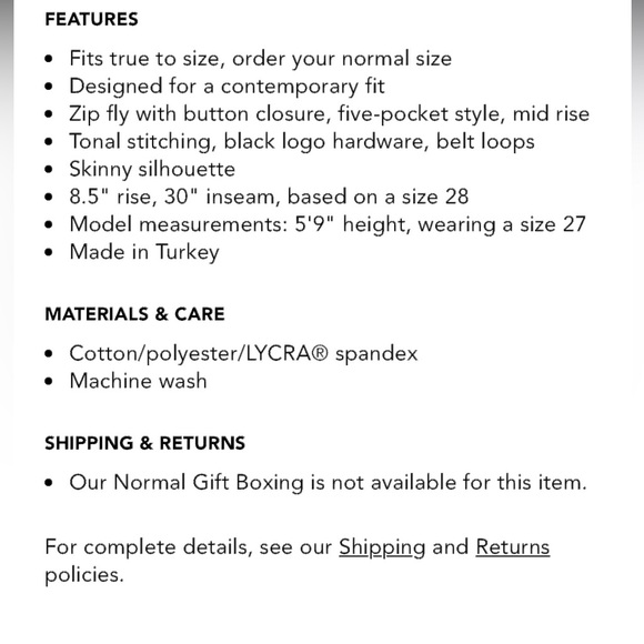 All Saints Mast Super Stretch Low Rise Skinny Fit Jeans Size 25 - Picture 13 of 13